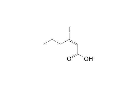 (E)-3-Iodohex-2-enoic acid