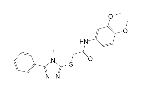 N-(3,4-dimethoxyphenyl)-2-[(4-methyl-5-phenyl-4H-1,2,4-triazol-3-yl)sulfanyl]acetamide