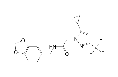 N-(1,3-benzodioxol-5-ylmethyl)-2-[5-cyclopropyl-3-(trifluoromethyl)-1H-pyrazol-1-yl]acetamide