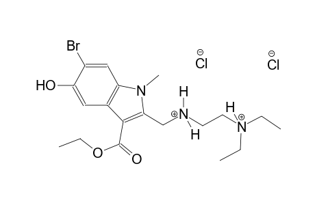 1,2-ethanediaminium, N~1~-[[6-bromo-3-(ethoxycarbonyl)-5-hydroxy-1-methyl-1H-indol-2-yl]methyl]-N~2~,N~2~-diethyl-, dichloride