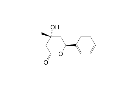 (4R*,6S*)-4-Hydroxy-4-methyl-6-phenyl-1-oxacyclohexan-2-one