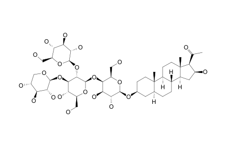 #1;3-O-BETA-D-XYLOPYRANOSYL-(1->3)-[BETA-D-GLUCOPYRANOSYL-(1->2)]-BETA-D-GLUCOPYRANOSYL-(1->4)-BETA-D-GALACTOPYRANOSYL-5-ALPHA-PREGNA-3BETA,16-BETA-DIOL-20