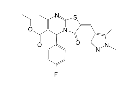 ethyl (2E)-2-[(1,5-dimethyl-1H-pyrazol-4-yl)methylene]-5-(4-fluorophenyl)-7-methyl-3-oxo-2,3-dihydro-5H-[1,3]thiazolo[3,2-a]pyrimidine-6-carboxylate