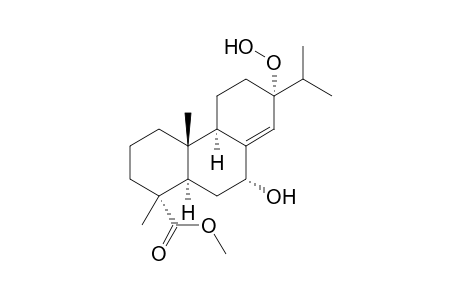 Methyl [1R-(1.alpha.,4a.beta.,4b.alpha.,7.alpha.,9.alpha.,10a.alpha.)]-1,2,3,4,4a,4b,5,6,7,9,10,10a-dodecahydro-7-hydroperoxy-9-hydroxy-1,4a-dimethyl-7-(1-methylethyl)phenanthrene-1-carboxylate