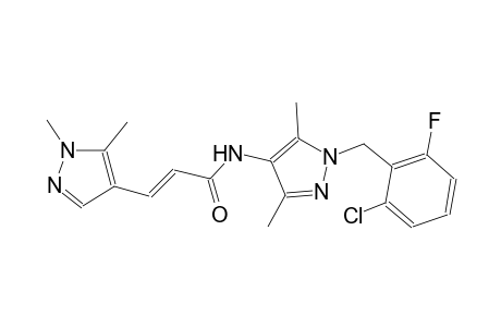 (2E)-N-[1-(2-chloro-6-fluorobenzyl)-3,5-dimethyl-1H-pyrazol-4-yl]-3-(1,5-dimethyl-1H-pyrazol-4-yl)-2-propenamide