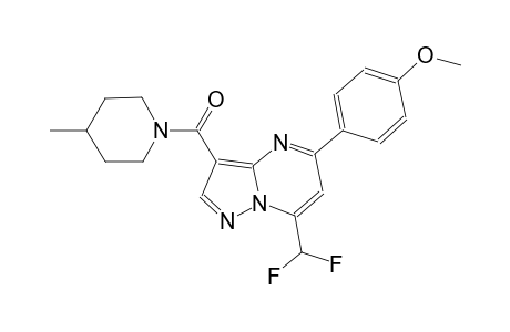 7-(difluoromethyl)-5-(4-methoxyphenyl)-3-[(4-methyl-1-piperidinyl)carbonyl]pyrazolo[1,5-a]pyrimidine