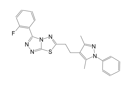 [1,2,4]triazolo[3,4-b][1,3,4]thiadiazole, 6-[2-(3,5-dimethyl-1-phenyl-1H-pyrazol-4-yl)ethyl]-3-(2-fluorophenyl)-