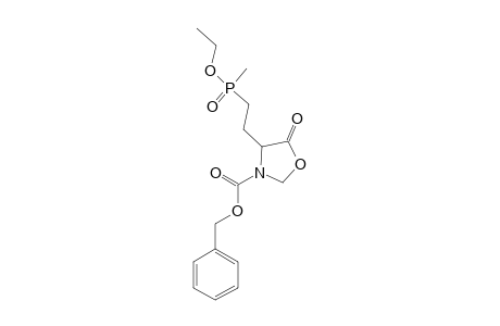 4-[2-(ethoxy-methyl-phosphoryl)ethyl]-5-keto-oxazolidine-3-carboxylic acid benzyl ester
