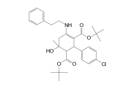 1,3-Di-tert-butyl 2-(4-chlorophenyl)-6-hydroxy-6-methyl-4-[(2-phenylethyl)amino]cyclohex-3-ene-1,3-dicarboxylate
