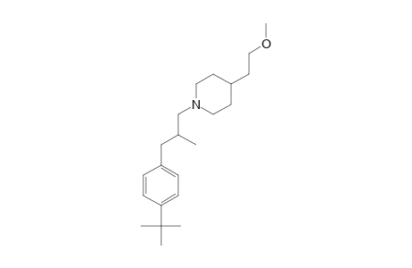 Piperidine, 1-[3-[4-(1,1-dimethylethyl)phenyl]-2-methylpropyl]-4-(2-methoxyethyl)-