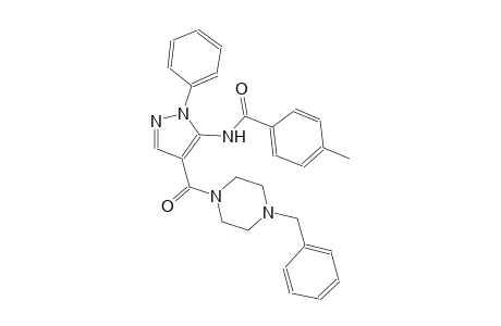benzamide, 4-methyl-N-[1-phenyl-4-[[4-(phenylmethyl)-1-piperazinyl]carbonyl]-1H-pyrazol-5-yl]-