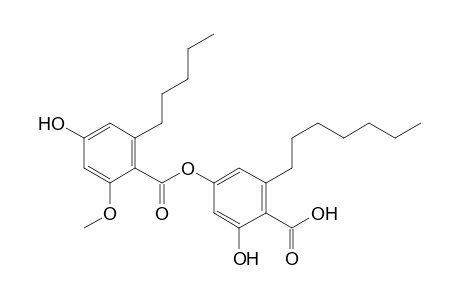 4-(4'-hydroxy-2'-methoxy-6'-pentylbenzoyloxy)-6-heptyl-2-hydroxybenzoic acid