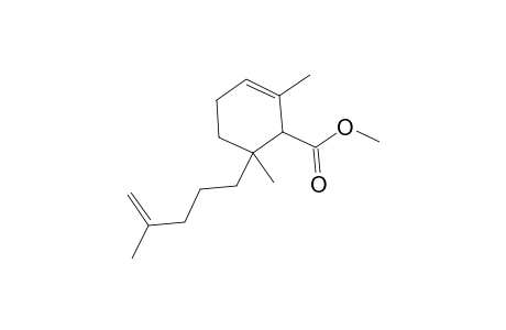 2-Cyclohexene-1-carboxylic acid, 2,6-dimethyl-6-(4-methyl-4-pentenyl)-, methyl ester