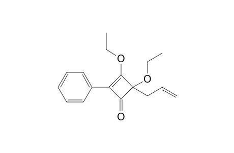 3,4-Diethoxy-2-phenyl-4-prop-2-enyl-1-cyclobut-2-enone