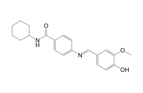 benzamide, N-cyclohexyl-4-[[(E)-(4-hydroxy-3-methoxyphenyl)methylidene]amino]-
