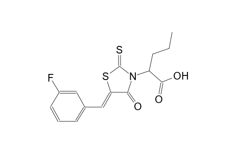 2-[(5Z)-5-(3-fluorobenzylidene)-4-oxo-2-thioxo-1,3-thiazolidin-3-yl]pentanoic acid