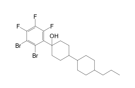 4-(2,3-dibromo-4,5,6-trifluoro-phenyl)-4'-propylbicyclohexyl-4-ol