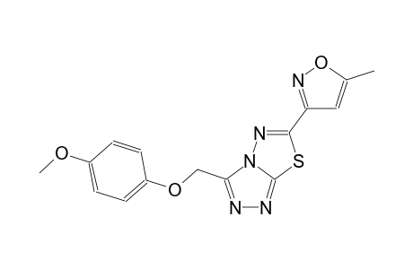 [1,2,4]triazolo[3,4-b][1,3,4]thiadiazole, 3-[(4-methoxyphenoxy)methyl]-6-(5-methyl-3-isoxazolyl)-