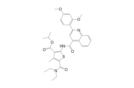 isopropyl 5-[(diethylamino)carbonyl]-2-({[2-(2,4-dimethoxyphenyl)-4-quinolinyl]carbonyl}amino)-4-methyl-3-thiophenecarboxylate
