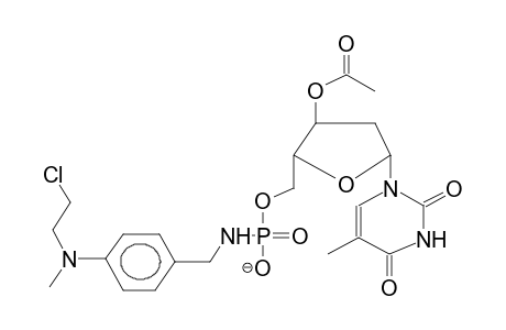 3'-O-ACETYLTHYMIDINE-5'-(PARA-(N-METHYL-N-2-CHLOROETHYLAMINO)BENZYLAMIDO)PHOSPHATE, ANION