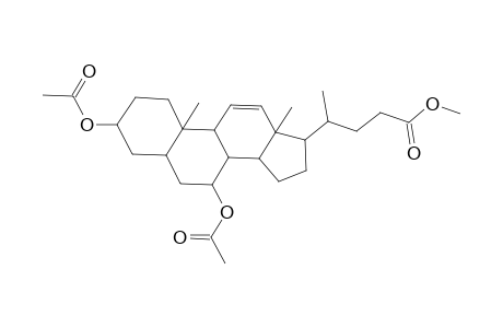 Chol-11-en-24-oic acid, 3,7-bis(acetyloxy)-, methyl ester, (3.alpha.,5.beta.,7.alpha.)-