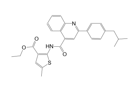 ethyl 2-({[2-(4-isobutylphenyl)-4-quinolinyl]carbonyl}amino)-5-methyl-3-thiophenecarboxylate