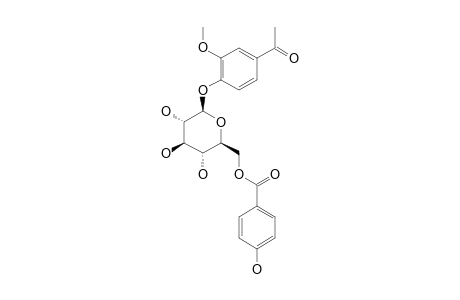 BELALLOSIDE_B;ACETOVANILLONE-1-O-BETA-D-(6-O-4-HYDROXYBENZOYL)-GLUCOPYRANOSIDE