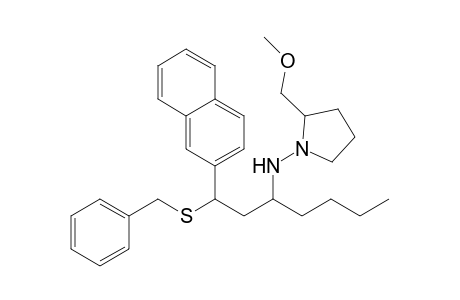 {[2'-(Benzylsulfanyl)-2'-(naphthalen-2"-yl)ethyl]pentyl}-[2-(methoxymethyl)pyrrolidin-1-yl]amine