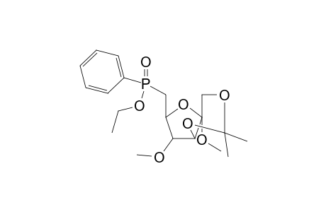 Methyl 6-Deoxy-6-[(ethoxy)phenylphosphinoyl]-1,3-O-isopropylidene-4-O-methyl-.beta.,D-fructofuranoside
