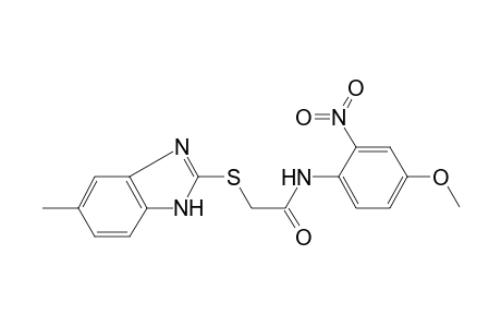 N-(4-Methoxy-2-nitro-phenyl)-2-(5-methyl-1H-benzoimidazol-2-ylsulfanyl)-acetamide