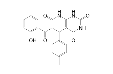 6-[(2-Hydroxyphenyl)carbonyl]-5-(4-methylphenyl)-5,8-dihydropyrido[2,3-d]pyrimidine-2,4,7(1H,3H,6H)-trione