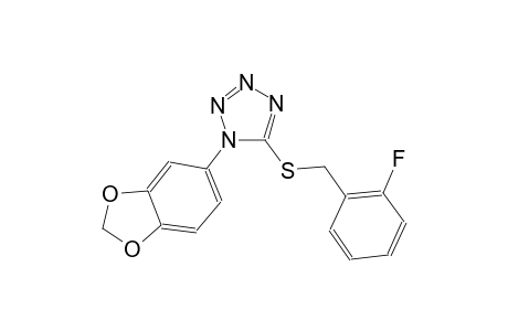 1-(1,3-Benzodioxol-5-yl)-1H-tetraazol-5-yl 2-fluorobenzyl sulfide