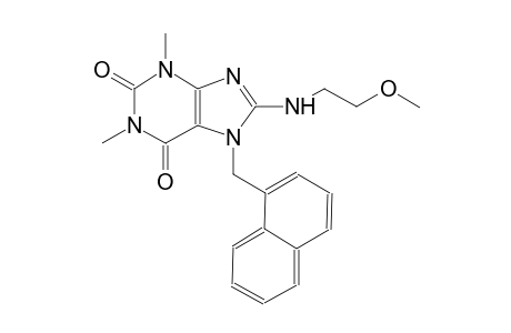 1H-purine-2,6-dione, 3,7-dihydro-8-[(2-methoxyethyl)amino]-1,3-dimethyl-7-(1-naphthalenylmethyl)-