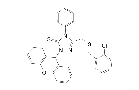 3H-1,2,4-Triazole-3-thione, 5-[[[(2-chlorophenyl)methyl]thio]methyl]-2,4-dihydro-4-phenyl-2-(9H-xanthen-9-yl)-