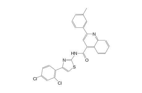 N-[4-(2,4-dichlorophenyl)-1,3-thiazol-2-yl]-2-(3-methylphenyl)-4-quinolinecarboxamide
