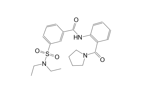 benzamide, 3-[(diethylamino)sulfonyl]-N-[2-(1-pyrrolidinylcarbonyl)phenyl]-