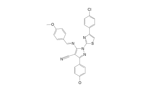 (E)-[1-[4-(4-CHLOROPHENYL)-THIAZOL-2-YL)]-3-(4-HYDROXYPHENYL)-5-(4-METHOXYPHENYL-METHYLENEAMINO)-1H-PYRAZOLE-4-CARBONITRILE