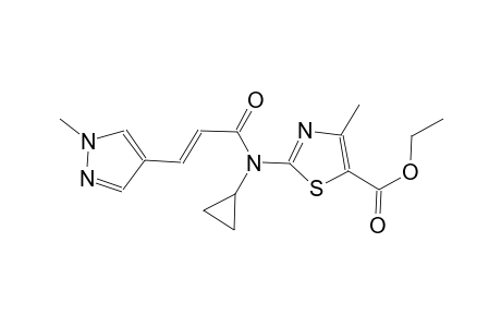 ethyl 2-{cyclopropyl[(2E)-3-(1-methyl-1H-pyrazol-4-yl)-2-propenoyl]amino}-4-methyl-1,3-thiazole-5-carboxylate
