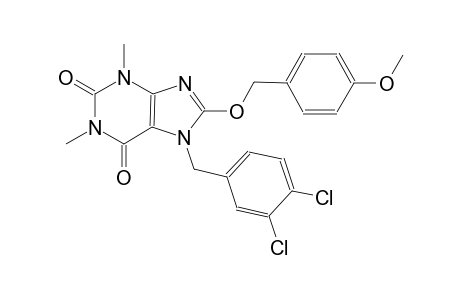 7-(3,4-dichlorobenzyl)-8-[(4-methoxybenzyl)oxy]-1,3-dimethyl-3,7-dihydro-1H-purine-2,6-dione