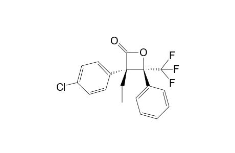 (3S,4S)-3-(4-chlorophenyl)-3-ethyl-4-phenyl-4-(trifluoromethyl)oxetan-2-one