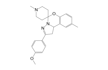 2-(4-methoxyphenyl)-1',9-dimethyl-1,10b-dihydrospiro[benzo[e]pyrazolo[1,5-c][1,3]oxazine-5,4'-piperidine]