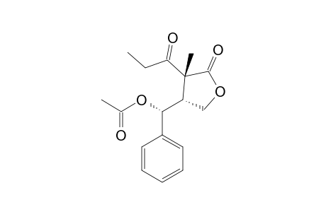 cis-Acetic acid (4-Methyl-5-oxo-4-propionyltetrahydrofuran-3-yl)phenylmethyl ester