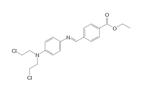 4-{p-[bis(2-chloroethyl)amino]benzylideneamino}benzoic acid, ethyl ester