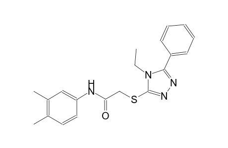 N-(3,4-dimethylphenyl)-2-[(4-ethyl-5-phenyl-4H-1,2,4-triazol-3-yl)sulfanyl]acetamide