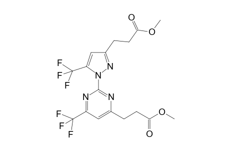 Methyl 3-(2-(3-(3-methoxy-3-oxopropyl)-5-(trifluoromethyl)-1H-pyrazol-1-yl)-6-(trifluoromethyl)pyrimidin-4-yl)propanoate