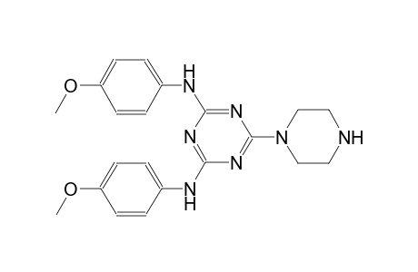 1,3,5-triazine-2,4-diamine, N~2~,N~4~-bis(4-methoxyphenyl)-6-(1-piperazinyl)-