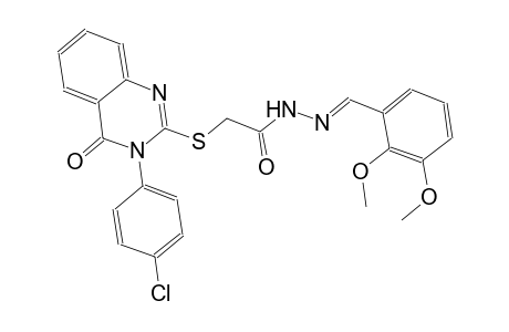 2-{[3-(4-chlorophenyl)-4-oxo-3,4-dihydro-2-quinazolinyl]sulfanyl}-N'-[(E)-(2,3-dimethoxyphenyl)methylidene]acetohydrazide