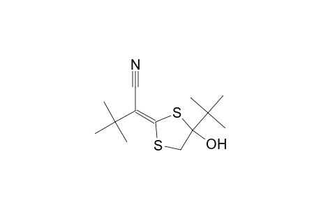 Butanenitrile, 2-[4-(1,1-dimethylethyl)-4-hydroxy-1,3-dithiolan-2-ylidene]-3,3-dimethyl-