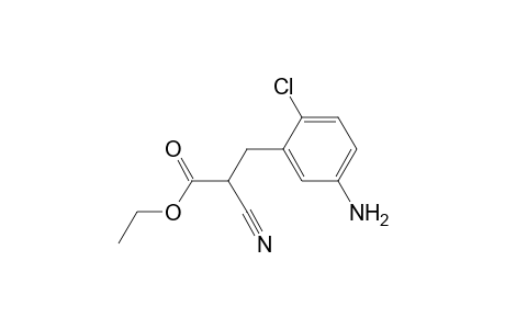 Benzenepropanoic acid, 5-amino-2-chloro-alpha-cyano-, ethyl ester