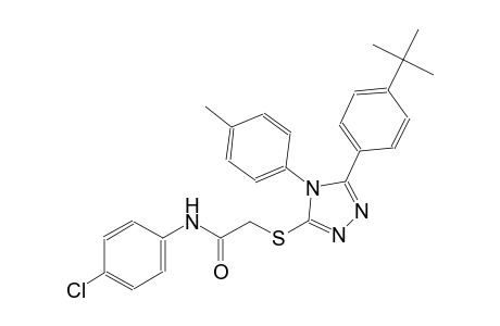 2-{[5-(4-tert-butylphenyl)-4-(4-methylphenyl)-4H-1,2,4-triazol-3-yl]sulfanyl}-N-(4-chlorophenyl)acetamide